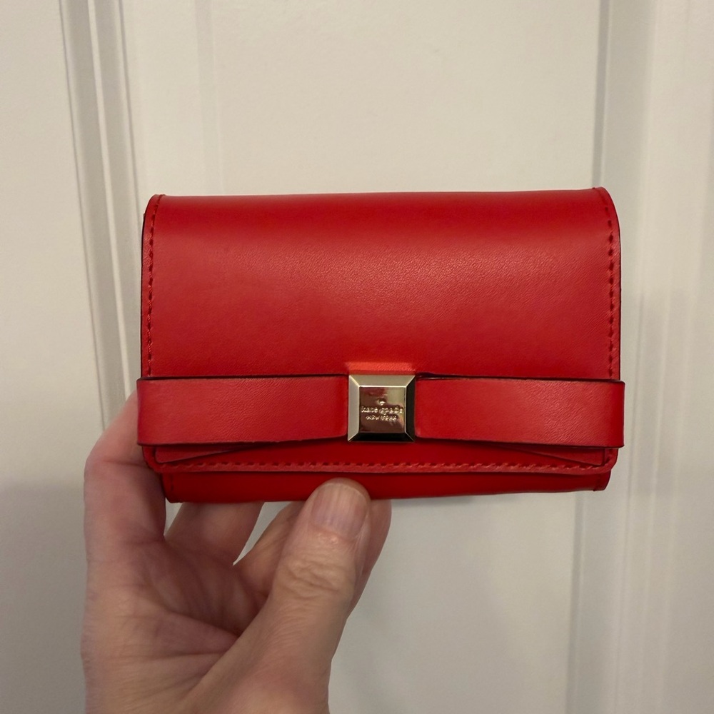 Kate Spade small red leather wallet